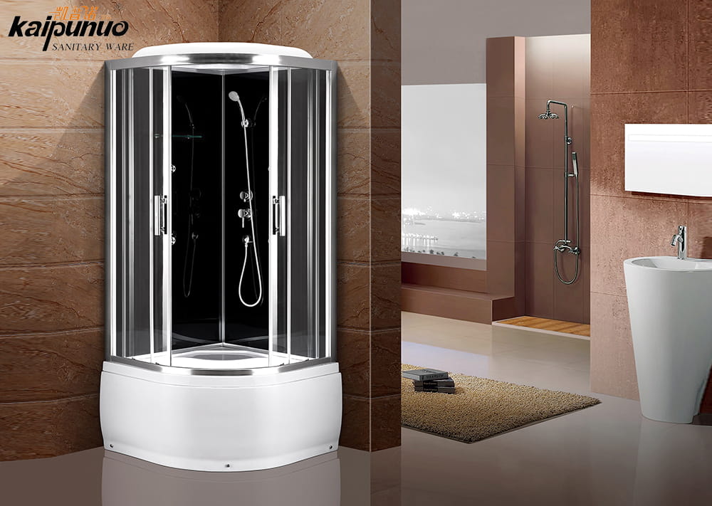 L'aluminium faisant le coin contemporain profile la salle de douche en verre pour la salle de bains