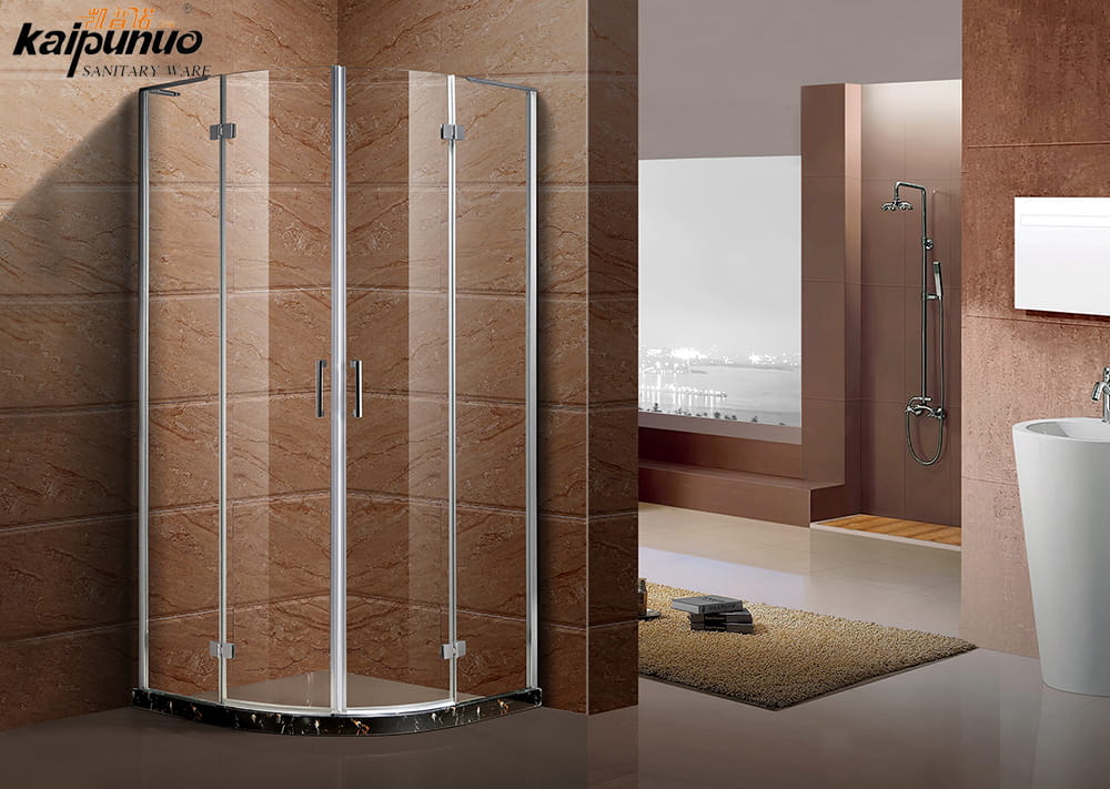 Portes de cabines de douche bon marché en verre trempé simples de salle de bains