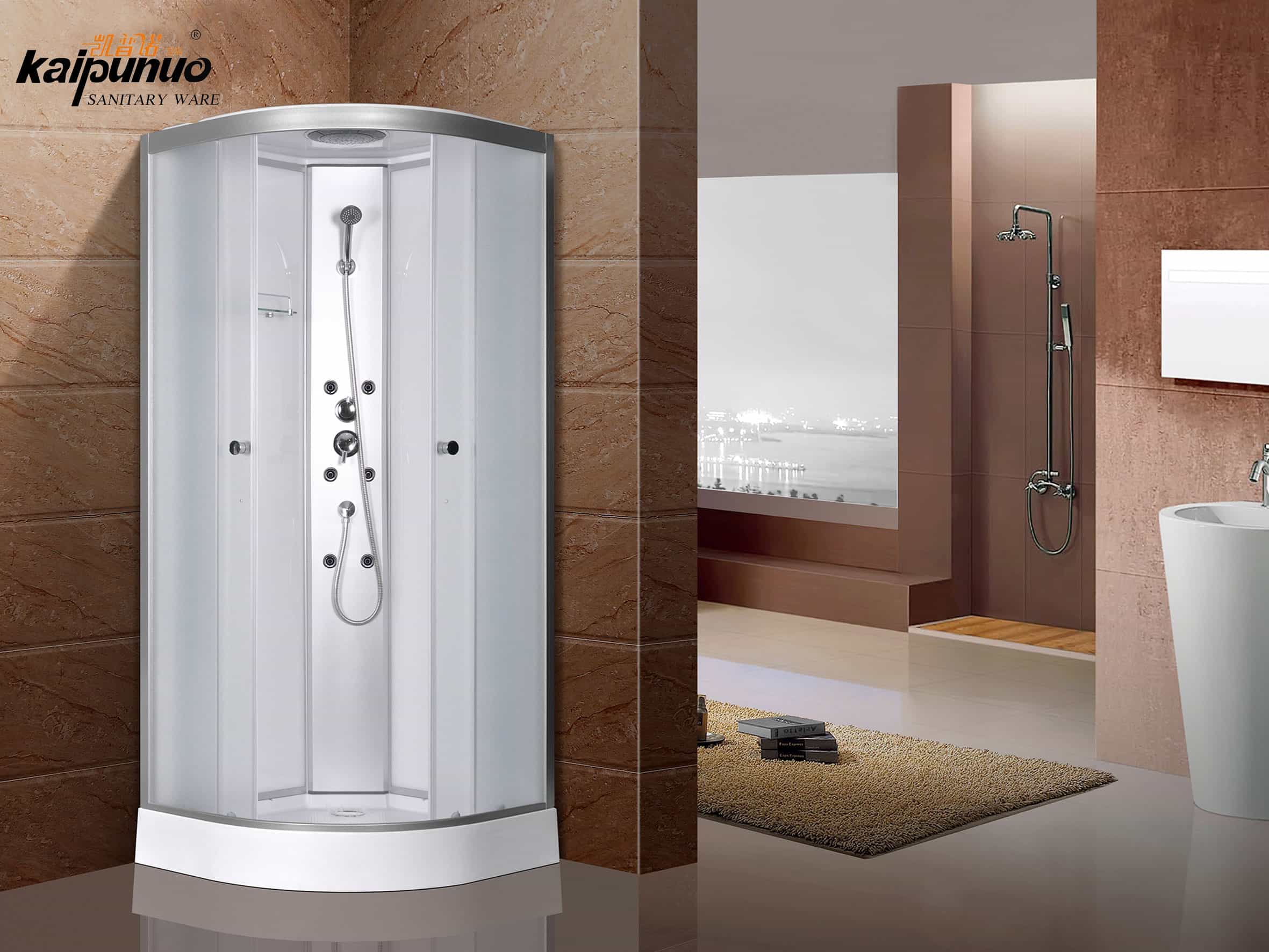Profil en aluminium unique Porte coulissante en verre Salle de douche