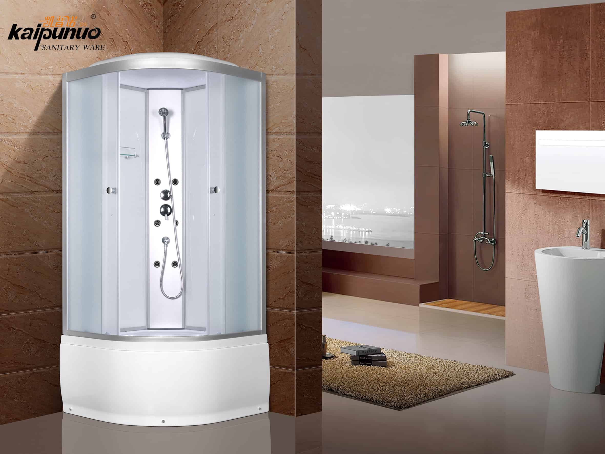 Salle de douche intérieure à vapeur avec jet de massage