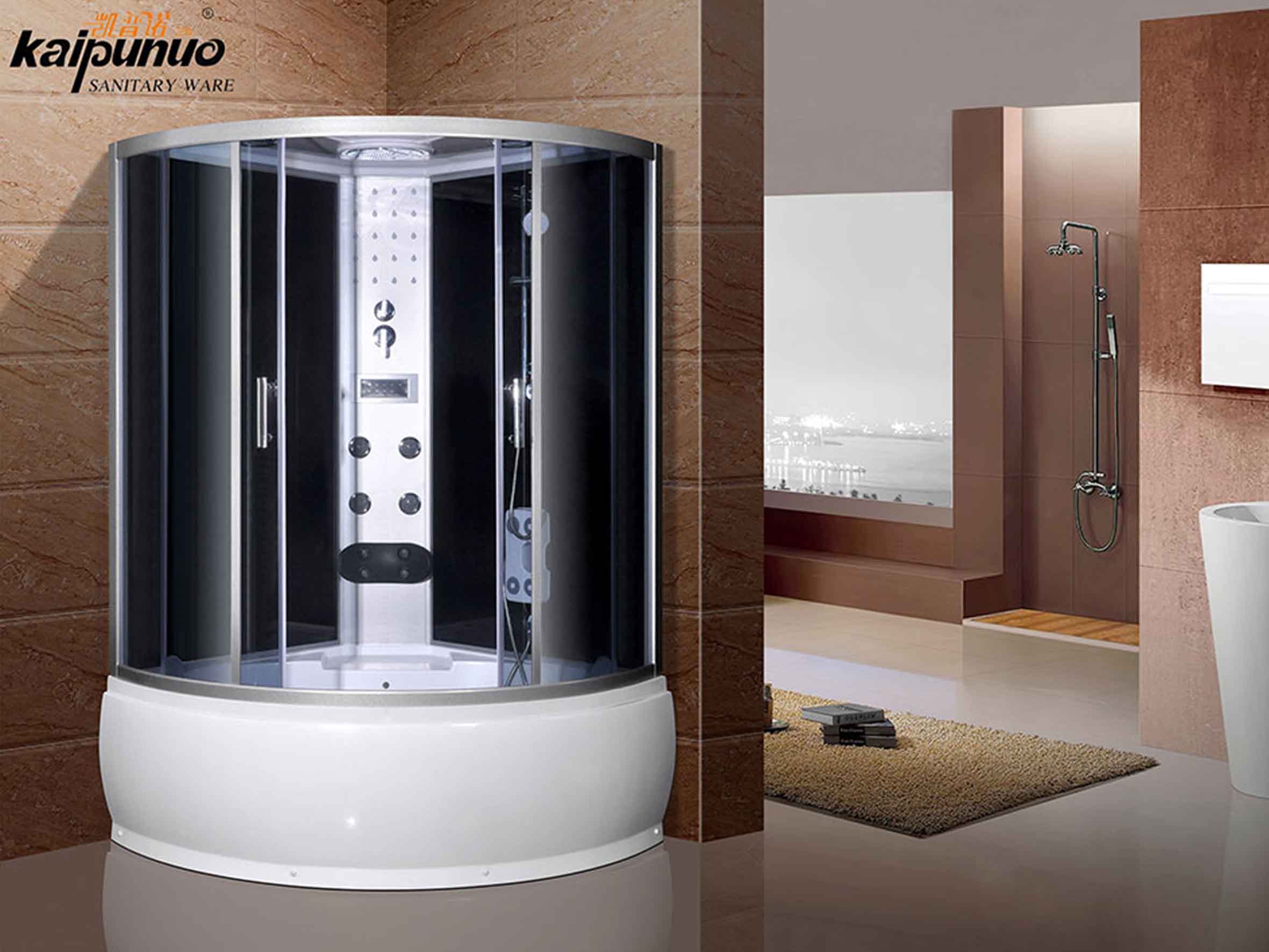 Cabines de douche de massage en verre à portes coulissantes faciles
